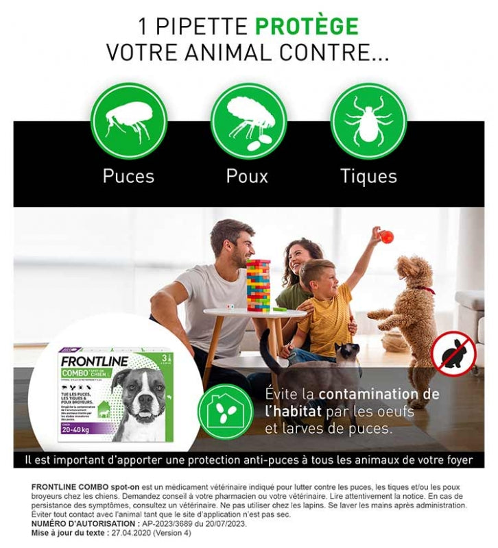 Frontline Combo Spot-on L Cane 20- 4 Pipette 3 Pipette da 2.68ml
