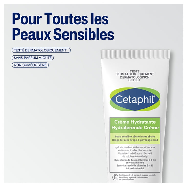 Cetaphil Hydrating Cream Dry to Very Dry Sensitive Skin 100g (3.52 oz)