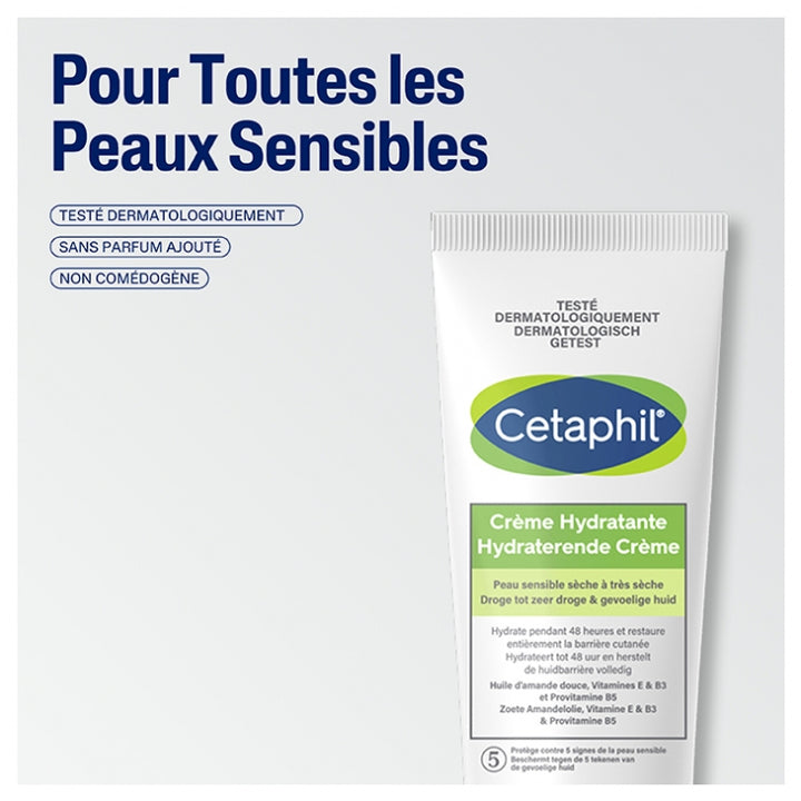 Cetaphil Hydrating Cream Dry to Very Dry Sensitive Skin 100g (3.52 oz)