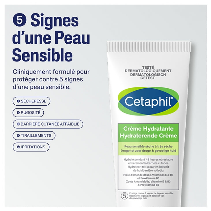 Cetaphil Hydrating Cream Dry to Very Dry Sensitive Skin 100g (3.52 oz)