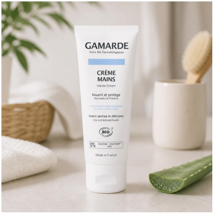 Gamarde Hands Cream 40ml (1.35 fl oz) for Dry and Delicate Skin