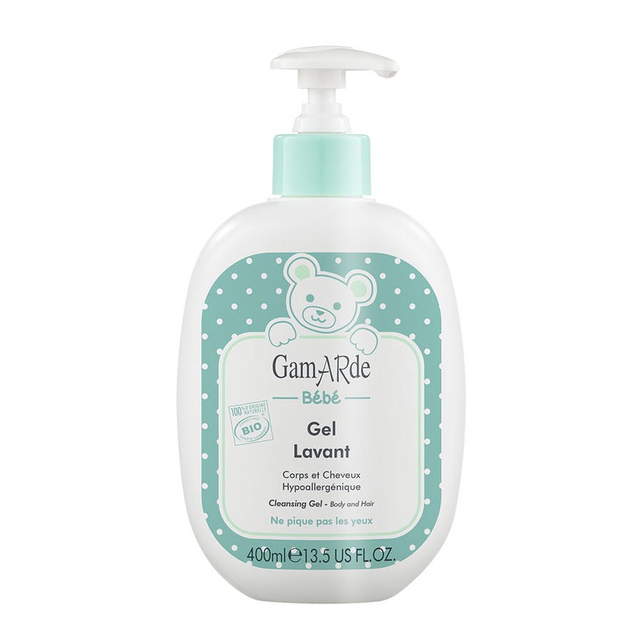 Gamarde Washing Gel Baby Bio Delicate Skin Peaux Délicates 400ml (13.53fl oz) - FrenchBeautyHub