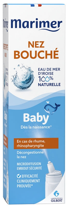 Marimer Baby Spray bébé contre la rhinopharyngite et le rhume, nez bouché 100ml