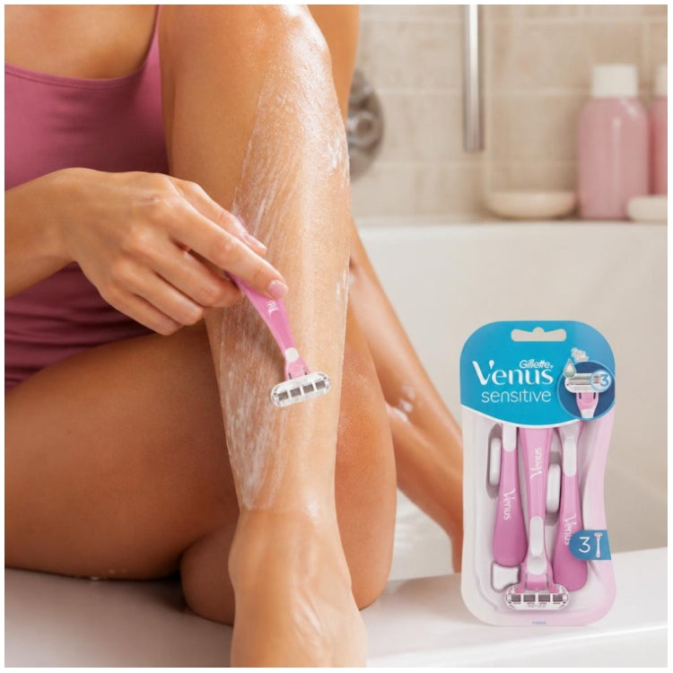 Gillette Venus شفرات حلاقة للاستعمال مرة واحدة X 3 للبشرة الحساسة