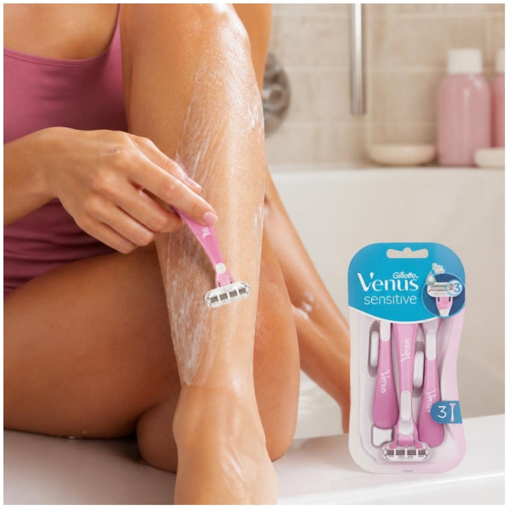 Gillette Venus شفرات حلاقة للاستعمال مرة واحدة X 3 للبشرة الحساسة