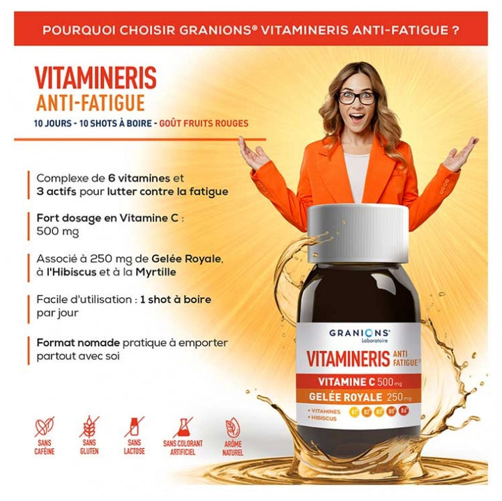 Granions Vitamineris Anti-fatigue 10 Shots