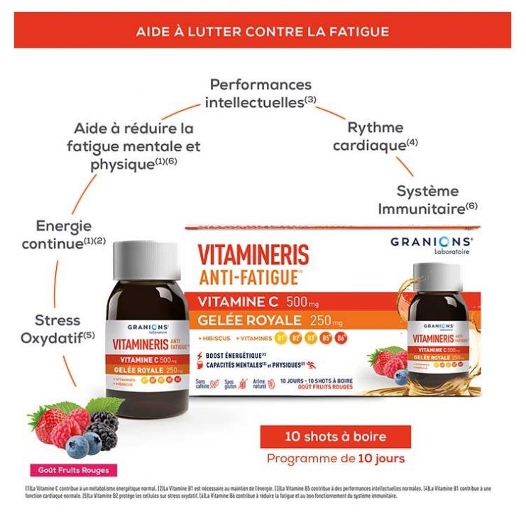 Granions Vitamineris Anti-fatigue 10 Shots