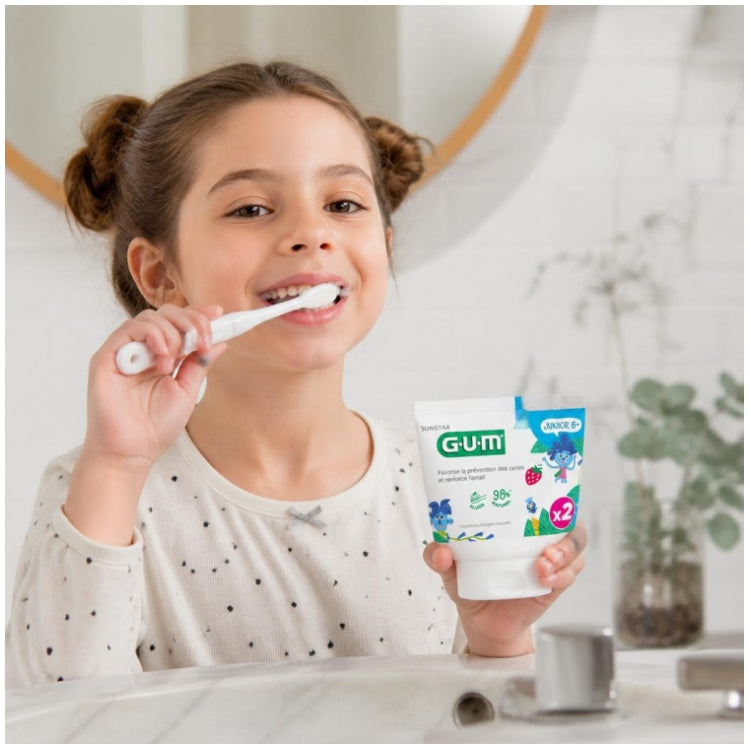 Gum Toothpaste Junior 6 years and over Strawberry Flavour With Fluoride and Isomalt 2x50ml (1.69fl oz)