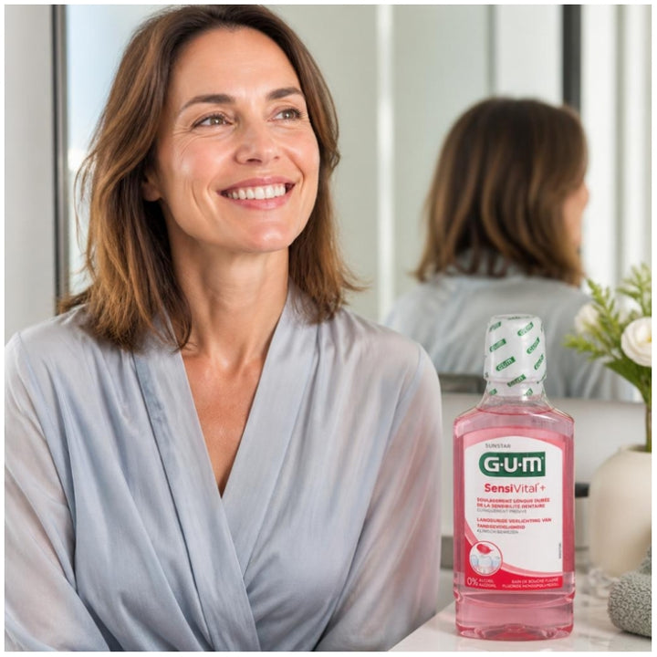 Gum SensiVital+ Sensitive Teeth Mouth Bath 300ml