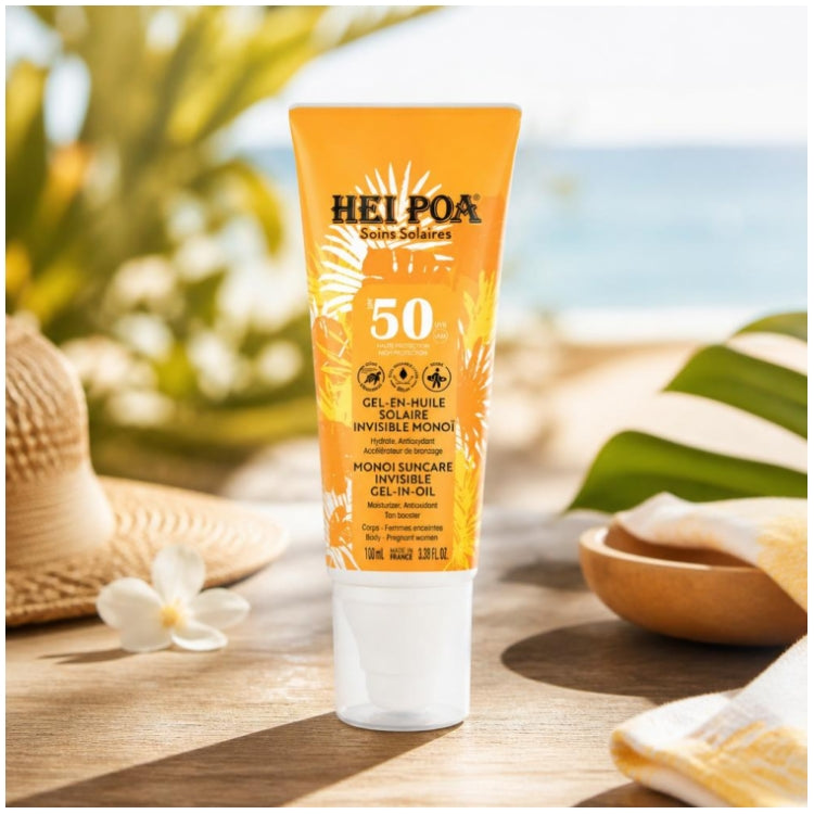 Hei Poa Invisible SPF50 sun oil-gel with monoï 100 ml (3.38fl oz)