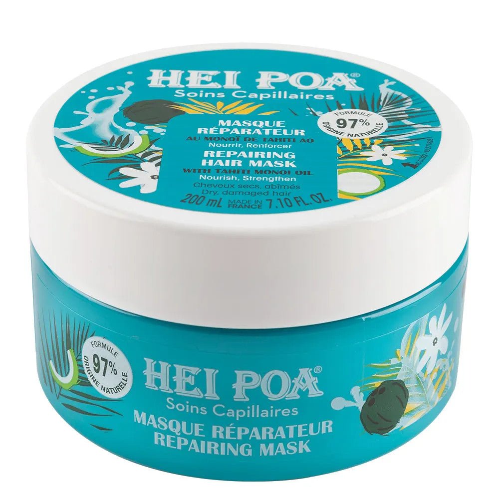 Hei Poa Hair Care Tahitian Monoi Repair Masks 200ml (6.76fl oz) - FrenchBeautyHub