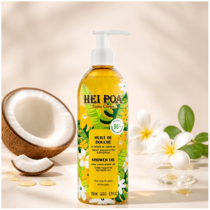 Hei Poa Body Care Huile de Douche Monoï de Tahiti AO 250ml