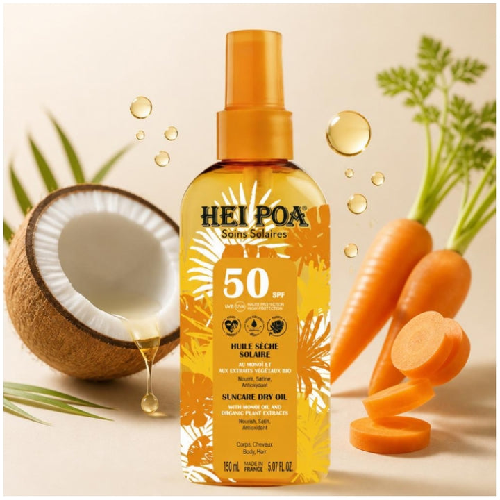 Hei Poa Heipoa Trockenöl mit Monoi und Tiaré SPF50 150ml
