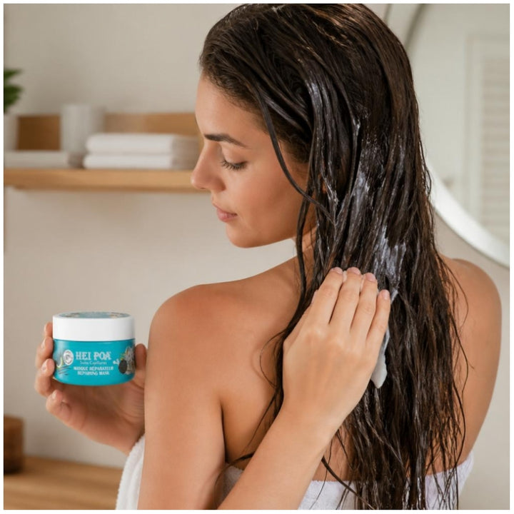 Hei Poa Hair Care Reparatur-Haarmaske mit tahitianischem Monoi 200ml