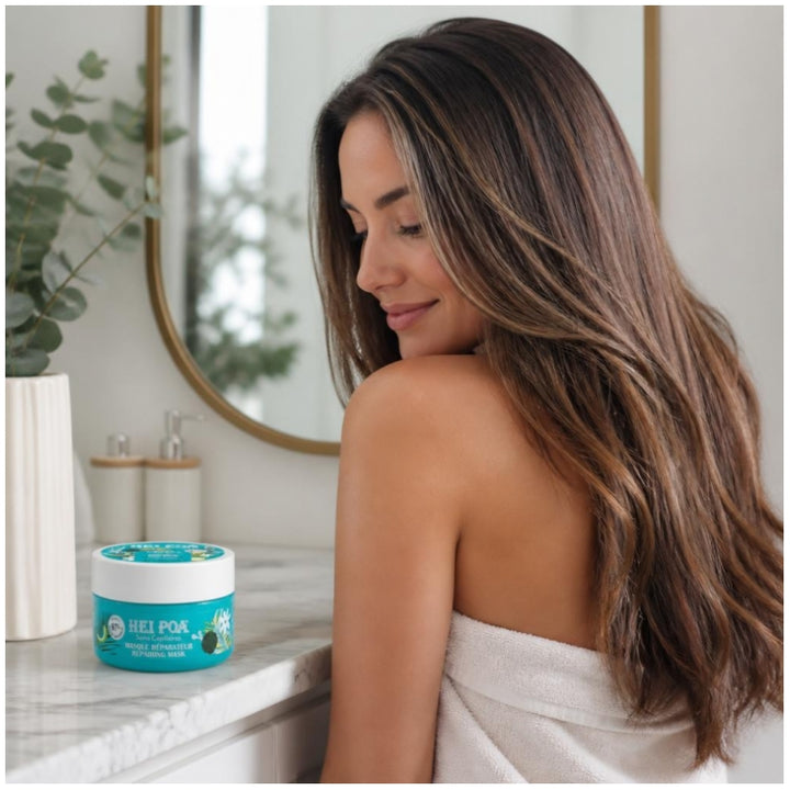 Hei Poa Hair Care Reparatur-Haarmaske mit tahitianischem Monoi 200ml