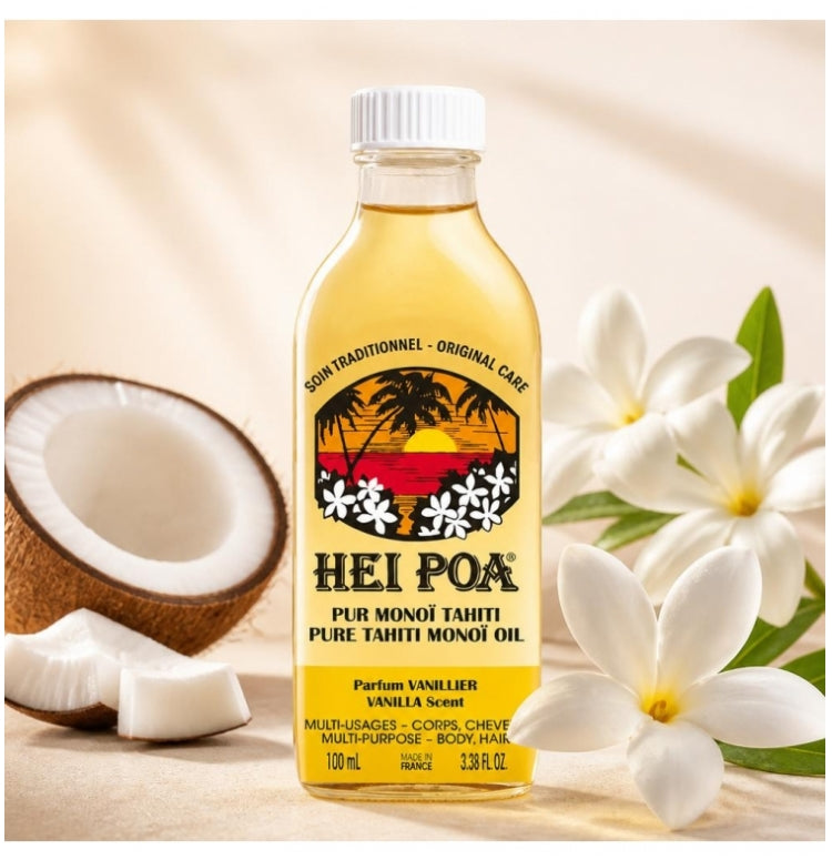 Hei Poa Pure Monoi Hydrating Oil Vanilla Scent 100ml (3.38 fl oz)