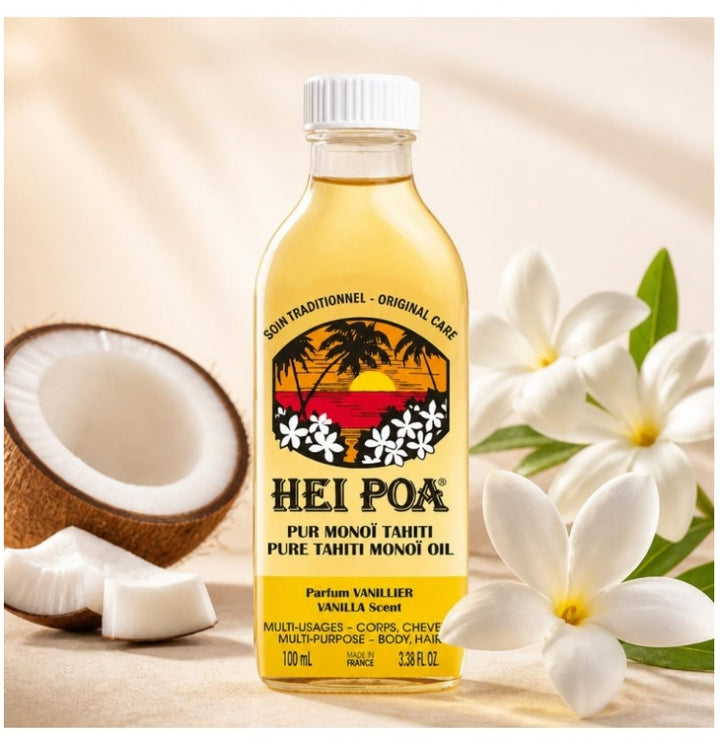Hei Poa Pure Monoi Hydrating Oil Vanilla Scent 100ml (3.38 fl oz)