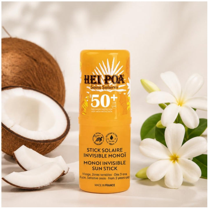 Hei Poa Invisible SPF50+ Monoï sun stick 15 g (0.53oz)