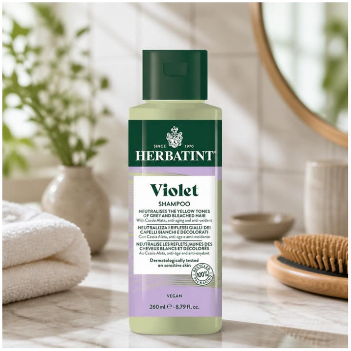 Herbatint Violet Shampoos Neutralises Yellow Reflections 260ml (8.79fl oz)
