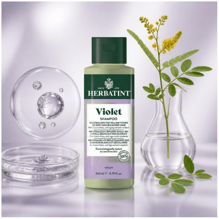 Herbatint Violet Shampoos Neutralises Yellow Reflections 260ml (8.79fl oz)