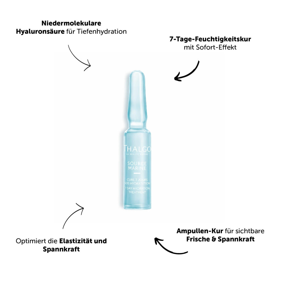 Thalgo Source Marine Rehydrating Shot Ampulas 12ml x7 (0.40fl oz x7)
