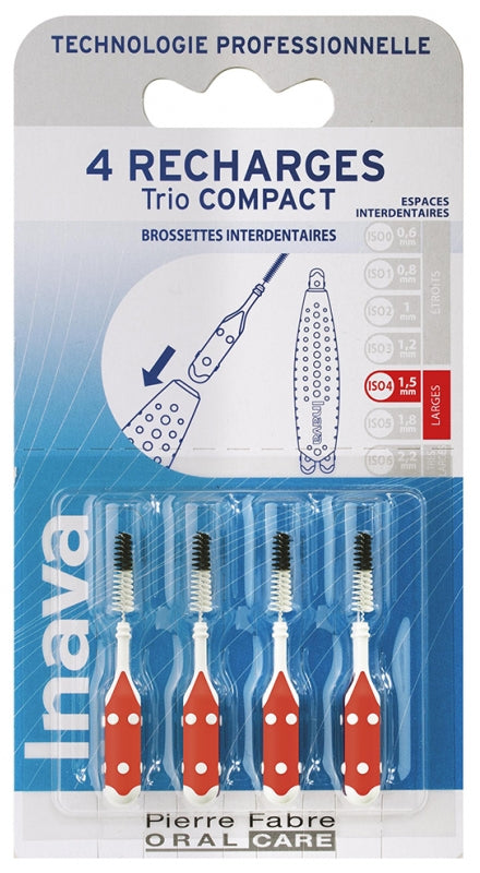 Inava Refill فرش ما بين الأسنان 1.5mm أحمر 2 x 4