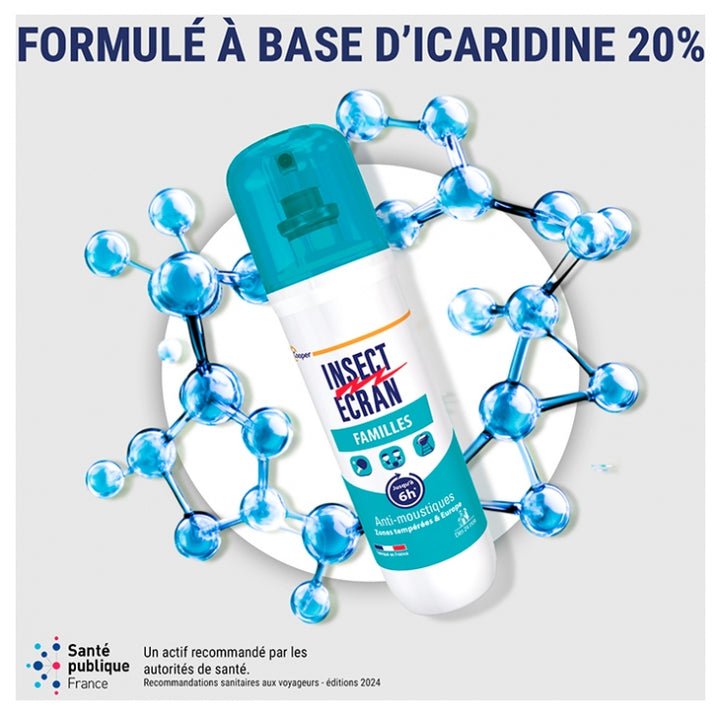 Insect Ecran Skin Repellenti per zanzare per famiglie fino a 6h 100ml x2