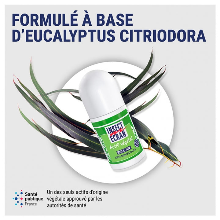 Insect Ecran Actif Végétal Roll On Repellent Jusqu'à 5h 50ml (1.69 fl oz)