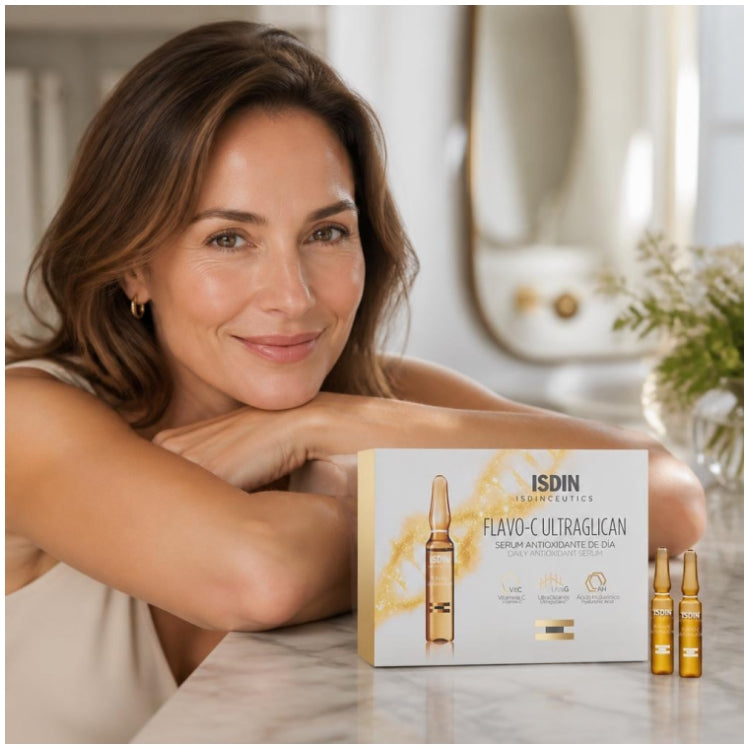 Isdin Flavo-C Ultraglican Antioxidant & Hydrating x 30 Ampoules