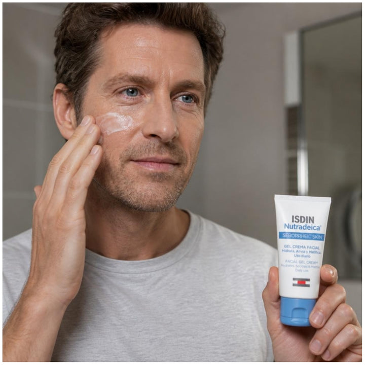 Isdin Nutradeica Face Cream Gel for Seborrheic Skin 50ml (1.69 fl oz)