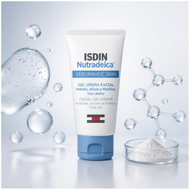 Isdin Nutradeica Face Cream Gel for Seborrheic Skin 50ml (1.69 fl oz)