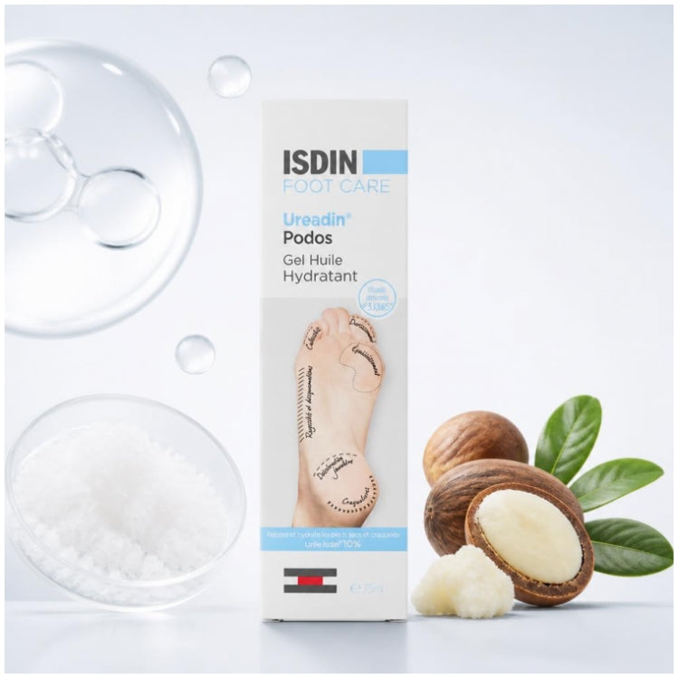 Isdin Ureadin Feuchtigkeitsspendendes Fuß-Ölgel 75 ml