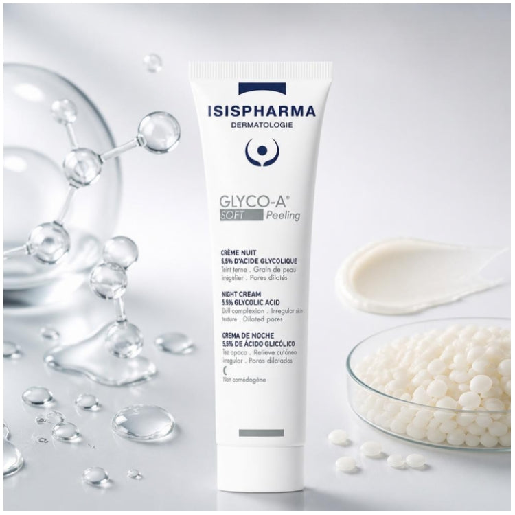 Isispharma Glyco-A Soft peeling night cream 5.5% glycolic acid 30ml (1.01fl oz)