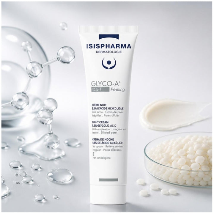 Isispharma Glyco-A Soft peeling night cream 5.5% glycolic acid 30ml (1.01fl oz)