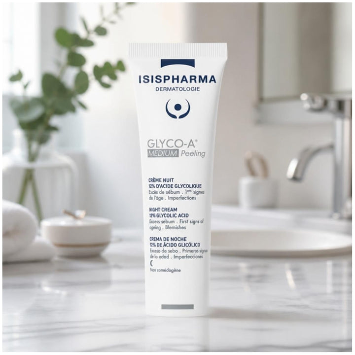 Isispharma Glyco-A Medium Peeling Night Cream 12% Glycolic Acid 30ml (1.01fl oz)