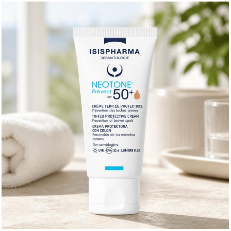 Isispharma Neotone Prevent Crème teintée protectrice Spf50+ Medium shade 30ml