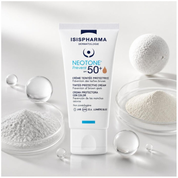 Isispharma Neotone Prevent Crème teintée protectrice Spf50+ Medium shade 30ml