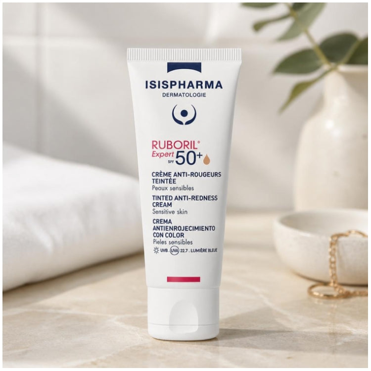 Isispharma Ruboril Expert 50+ Crema con color antirojeces para piel sensible 40ml