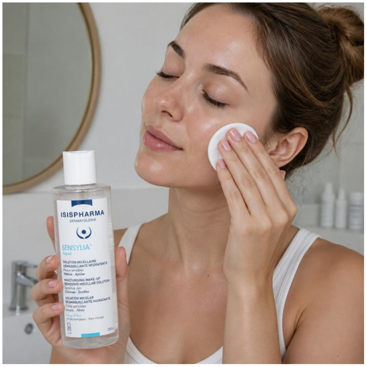 Isispharma Sensylia Aqua Solution micellaire nettoyante hydratante pour peaux sensibles 250ml