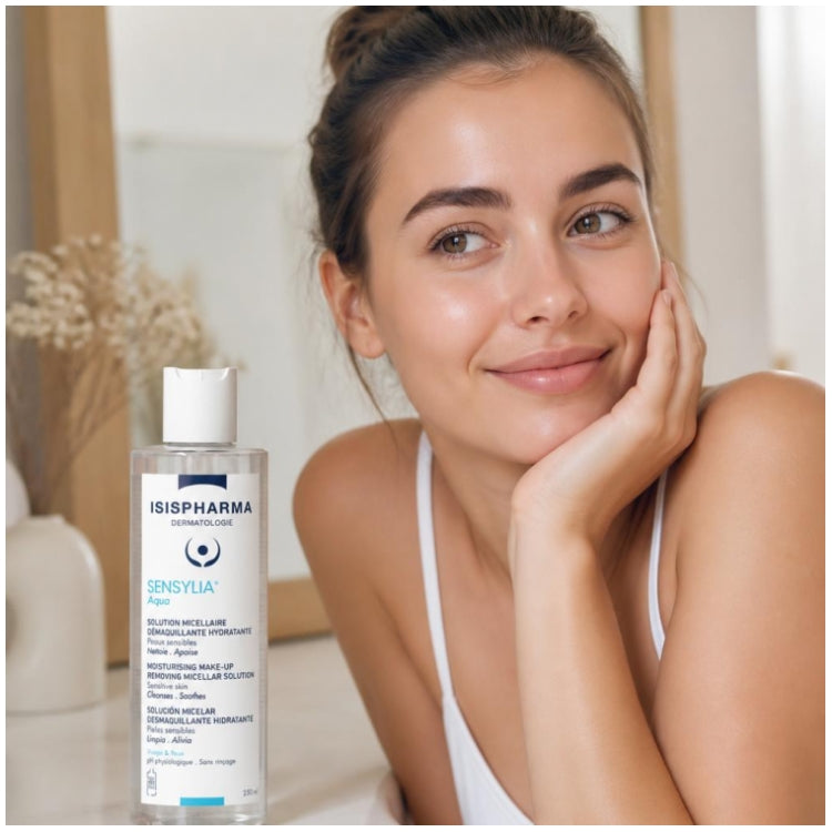 Isispharma Sensylia Aqua Solution micellaire nettoyante hydratante pour peaux sensibles 250ml