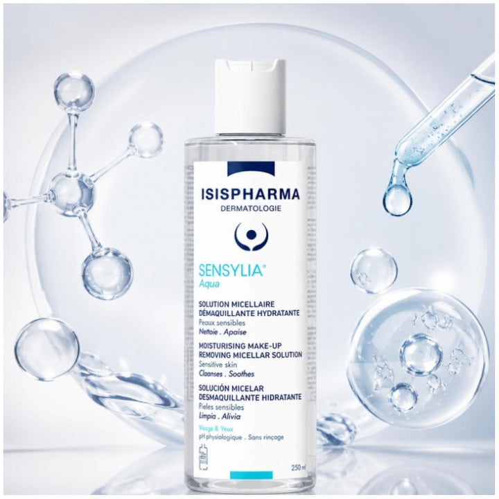 Isispharma Sensylia Aqua Solution micellaire nettoyante hydratante pour peaux sensibles 250ml
