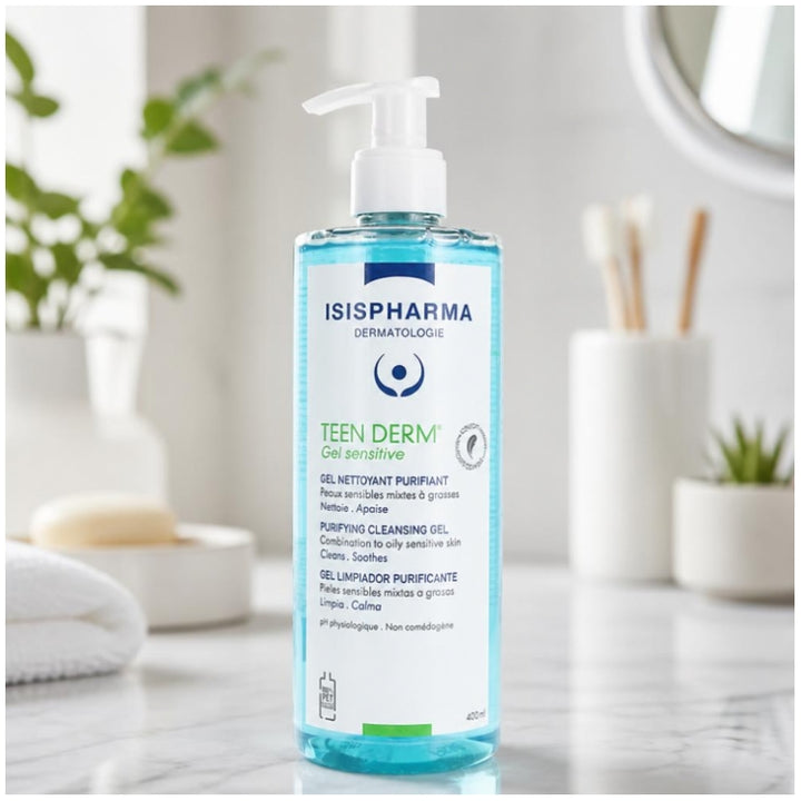 Isispharma Teen Derm Purifying Cleansing Gel Sensitive Mixed To Oily Skin 400ml (13.52fl oz)