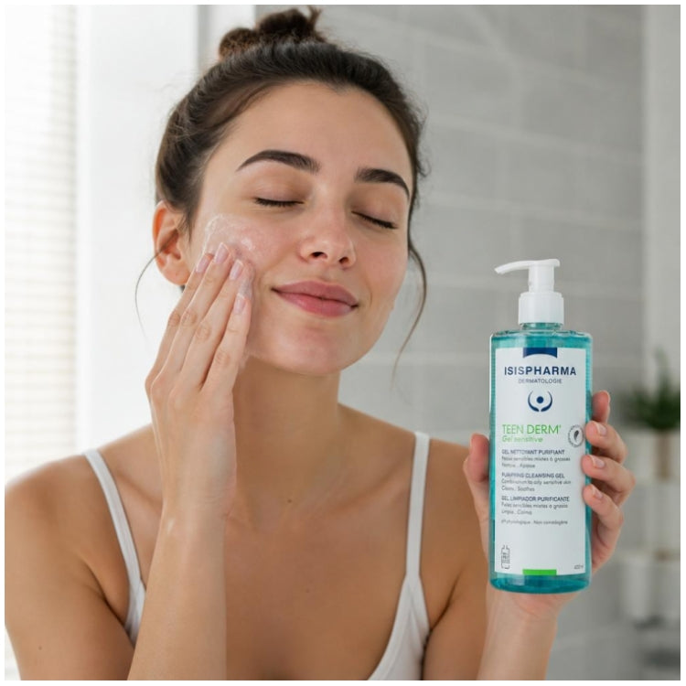 Isispharma Teen Derm Purifying Cleansing Gel Sensitive Mixed To Oily Skin 400ml (13.52fl oz)