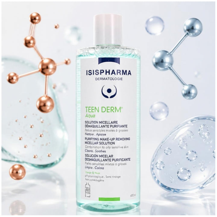 Isispharma Teen Derm Aqua Soluzione Micellare Purificante per Pelle da Mista a Grassa 400ml