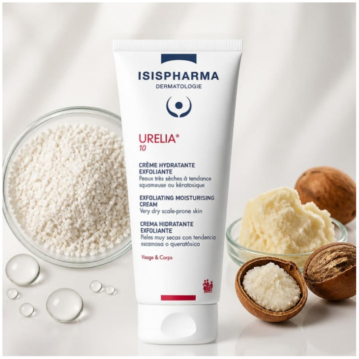 Isispharma Urelia Hydrating Exfoliating Cream 10 Very Dry to Atopy-Prone Skin 150ml (5.07fl oz)