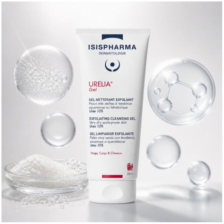 Isispharma Urelia Exfoliating Cleansing Gel For Very Dry Skin With Atopic Tendencies 200ml (6.76fl oz)