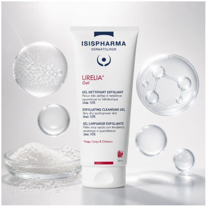 Isispharma Urelia Exfoliating Cleansing Gel For Very Dry Skin With Atopic Tendencies 200ml (6.76fl oz)