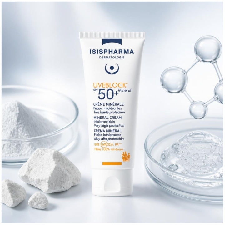 Isispharma Uveblock SPF50+ Mineral Cream for Intolerant Skin 40ml (1.35fl oz)