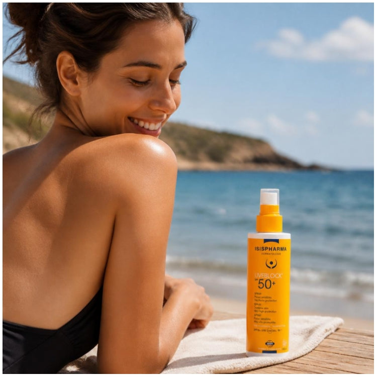Isispharma Uveblock SPF50+ Spray solaire haute protection peaux sensibles 200ml