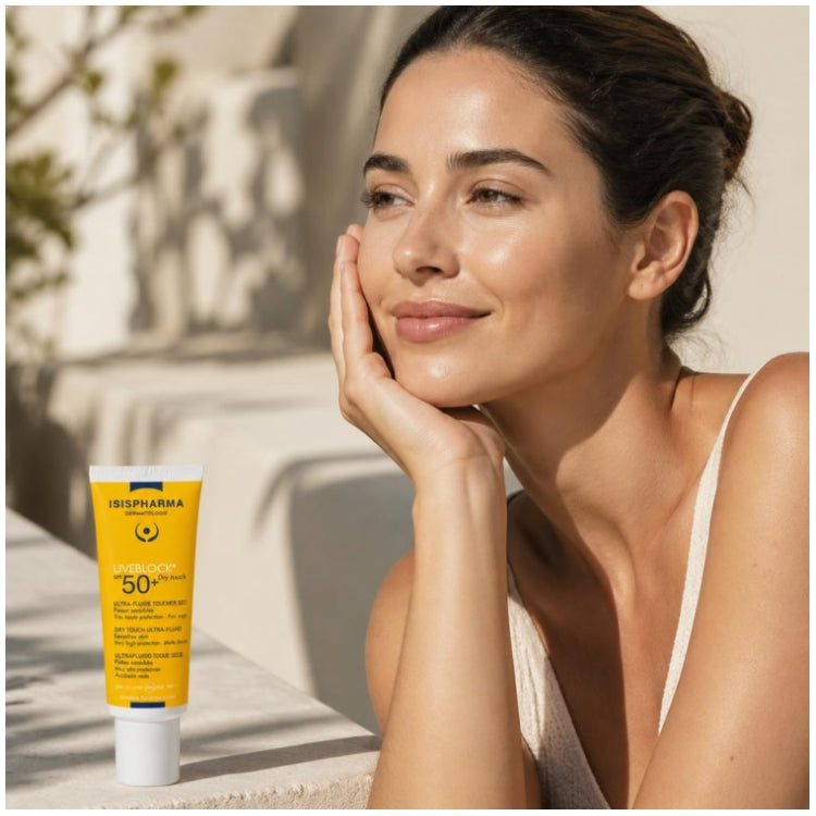 Isispharma Uveblock SPF50+ Fluido ultraligero de tacto seco de alta protección para piel sensible 40ml